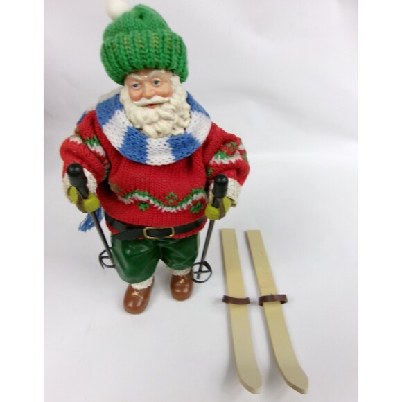 Clothtique Possible Dreams Santa #714004 Skiing Santa Ornament 7.5 Inch 1993 - Picture 2 of 6
